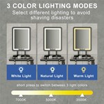 LED Heated Fogless Shaving Mirror