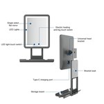 LED Heated Fogless Shaving Mirror