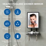 Miroir de rasage chauffant antibuée à LED