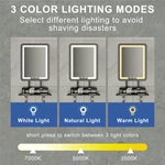 LED verwarmde, condensvrije scheerspiegel