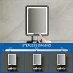 LED verwarmde, condensvrije scheerspiegel