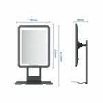 Miroir de rasage chauffant antibuée à LED