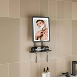 Miroir de rasage chauffant antibuée à LED