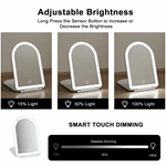 Miroir de voyage pliable arqué à LED