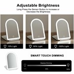 Led Arched Folding Travel Mirror