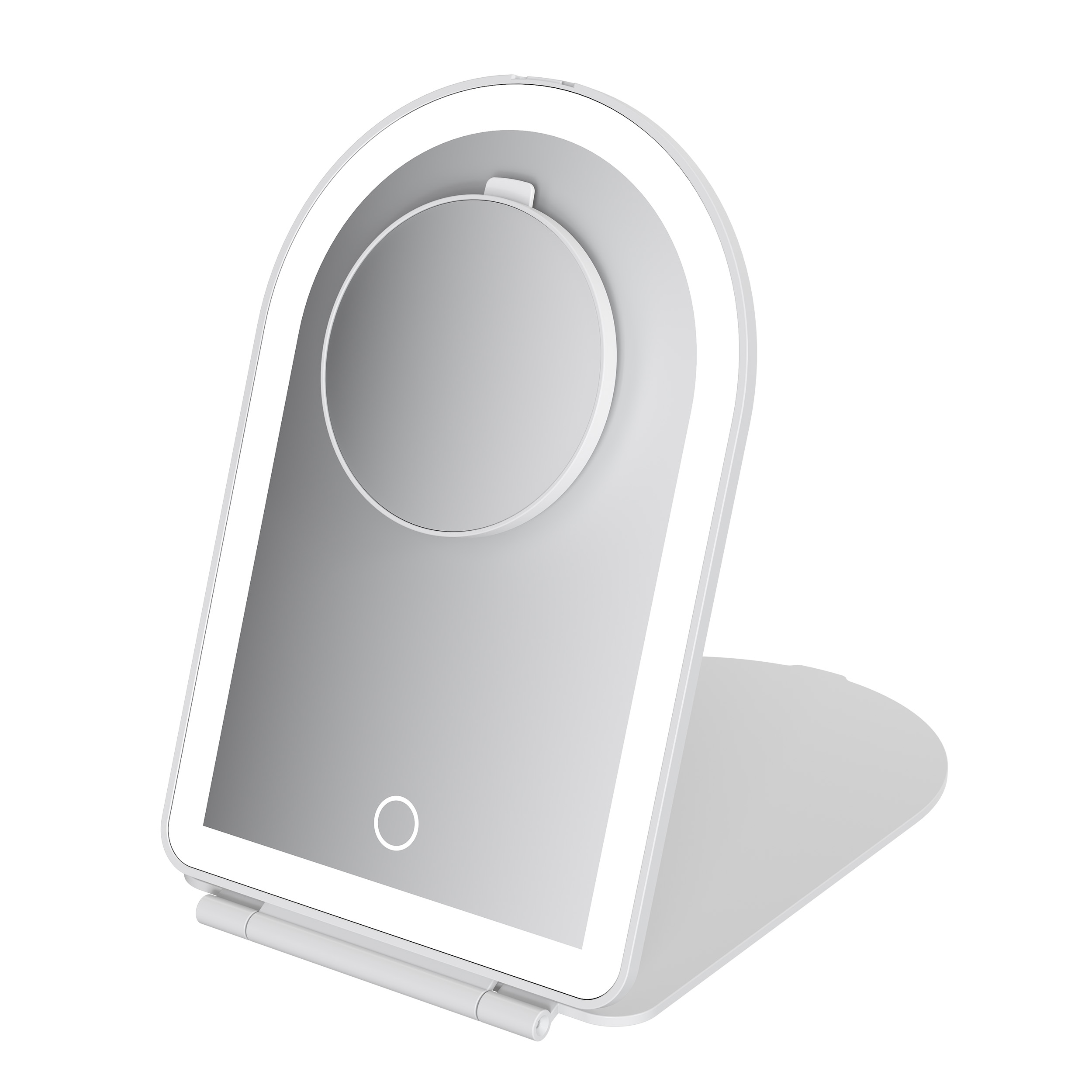 Led Arched Folding Travel Mirror
