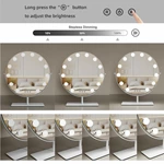 Miroir de coiffeuse rond de style Hollywood