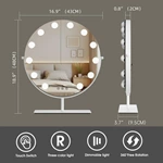 Miroir de coiffeuse rond de style Hollywood