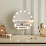 Miroir de coiffeuse rond de style Hollywood