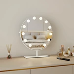 Miroir de coiffeuse rond de style Hollywood