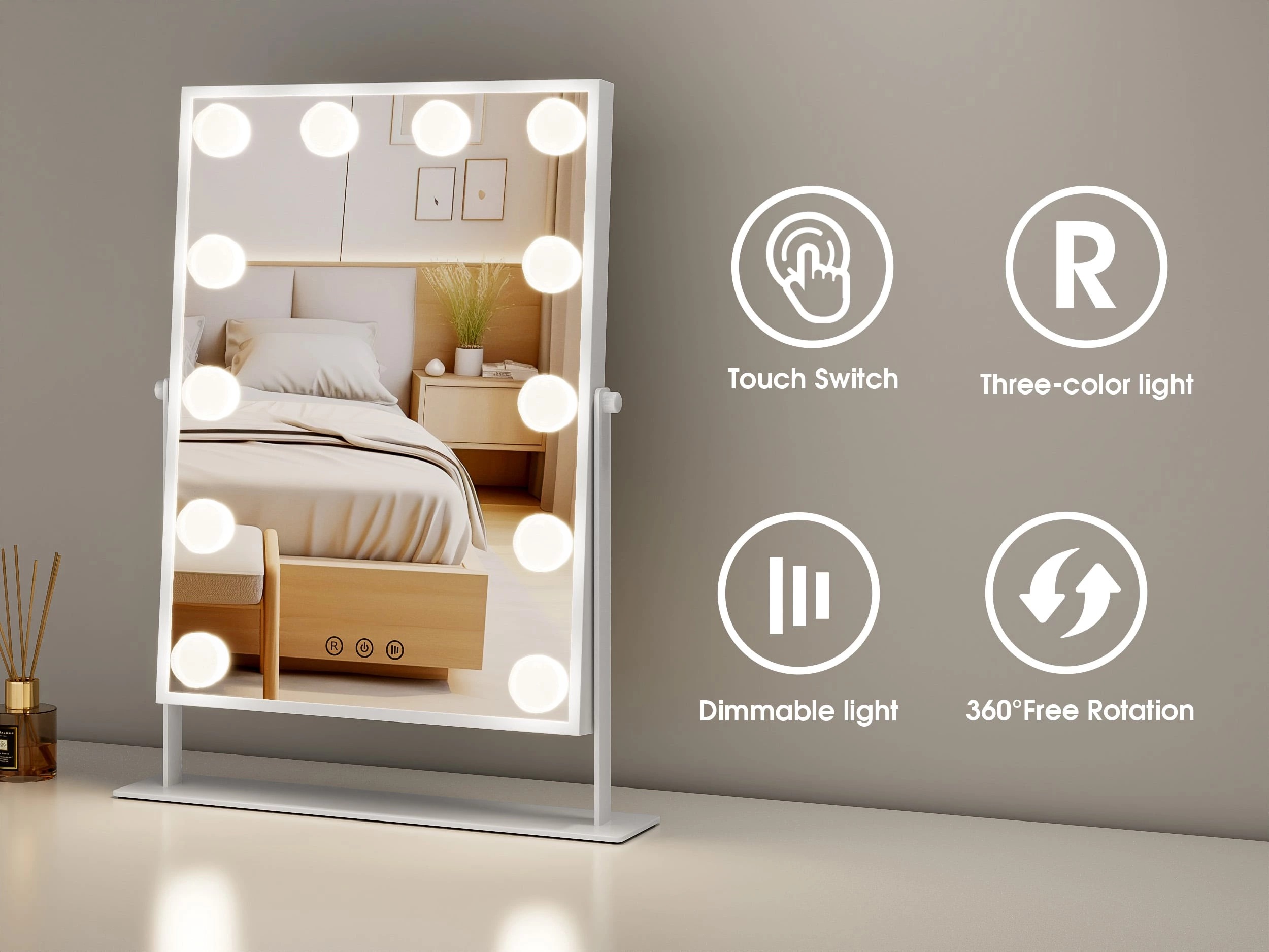 Hollywood-spiegel met kaptafel