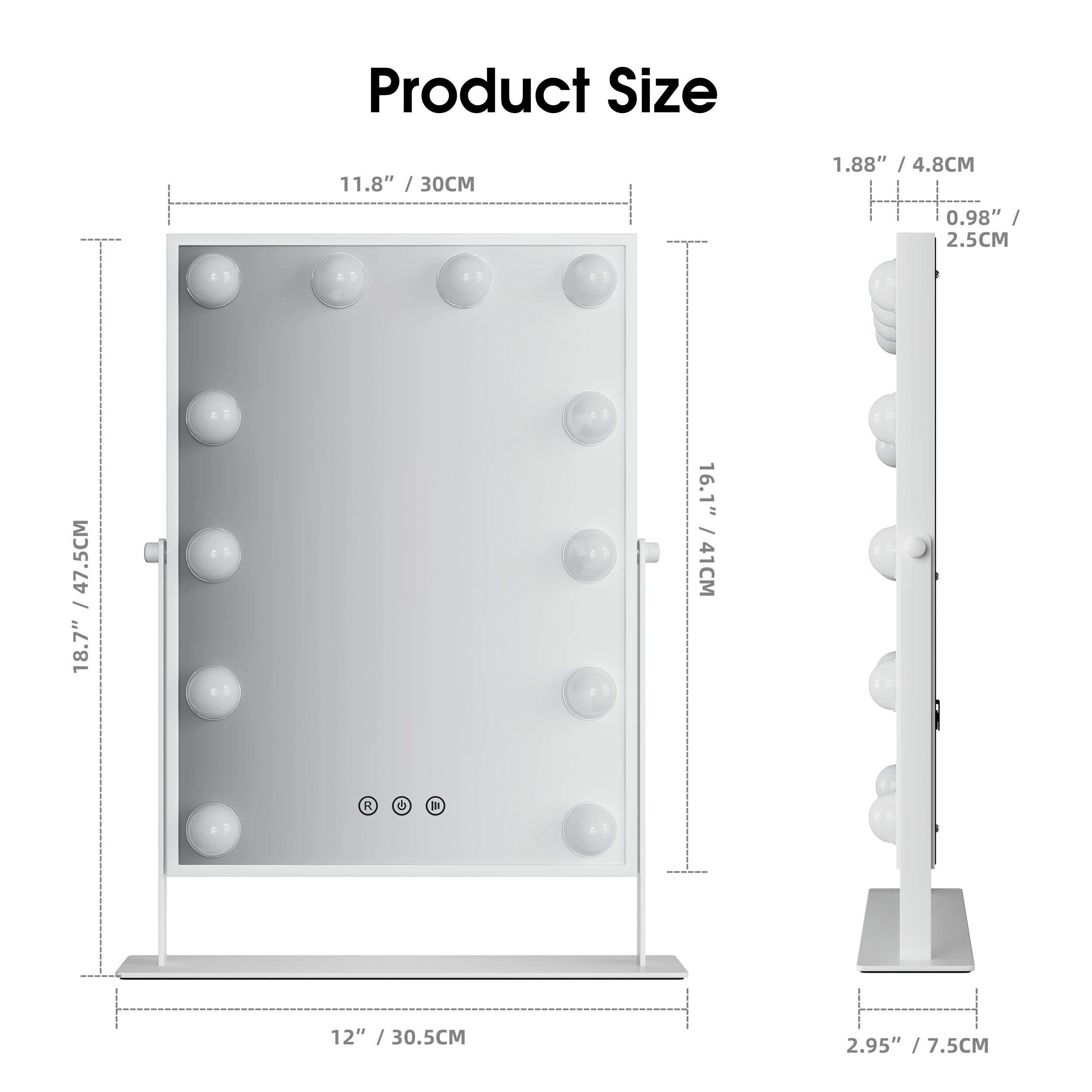 Hollywood kaptafel met verlichting