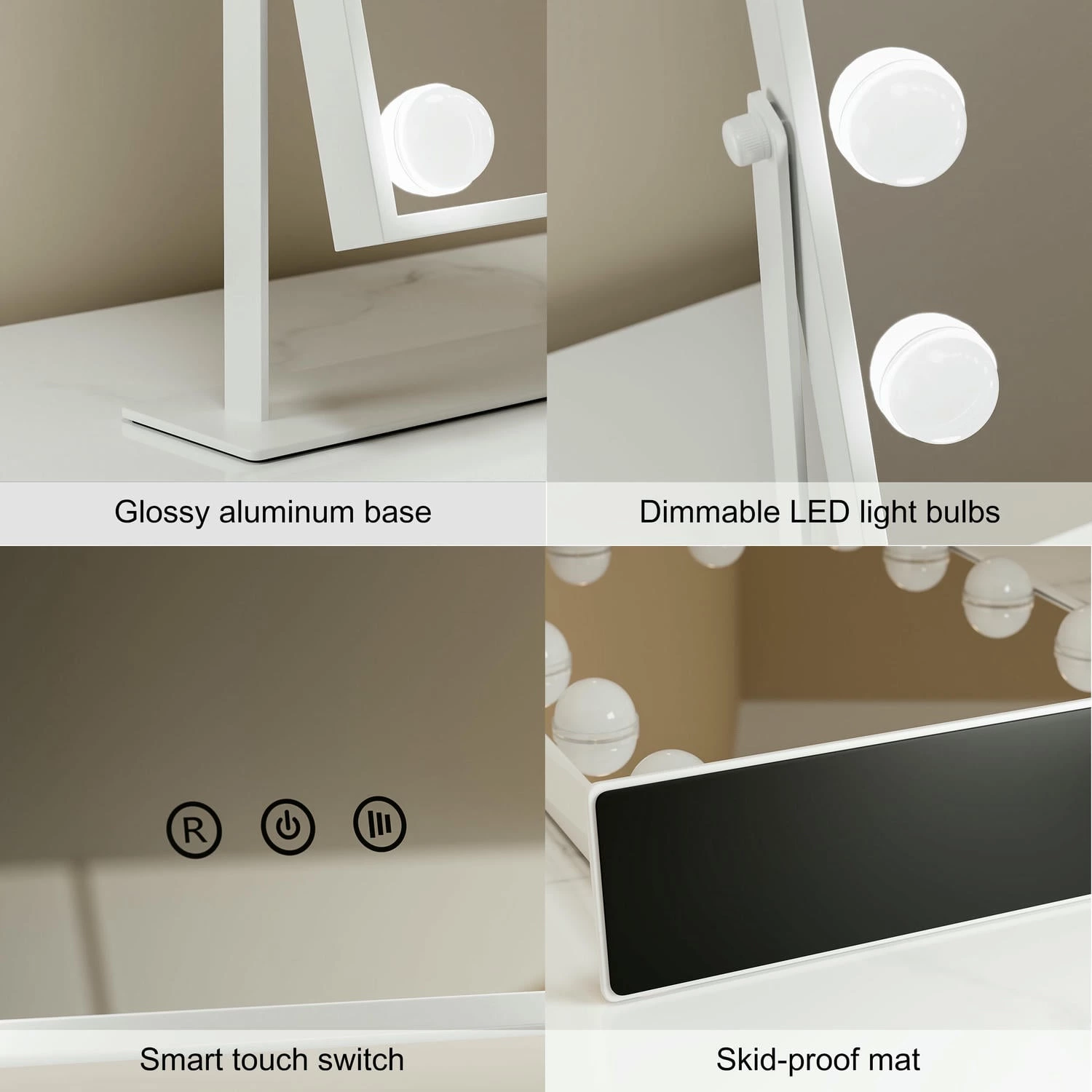 Hollywood kaptafel met verlichting