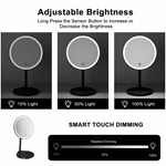 Miroir de courtoisie rond à LED