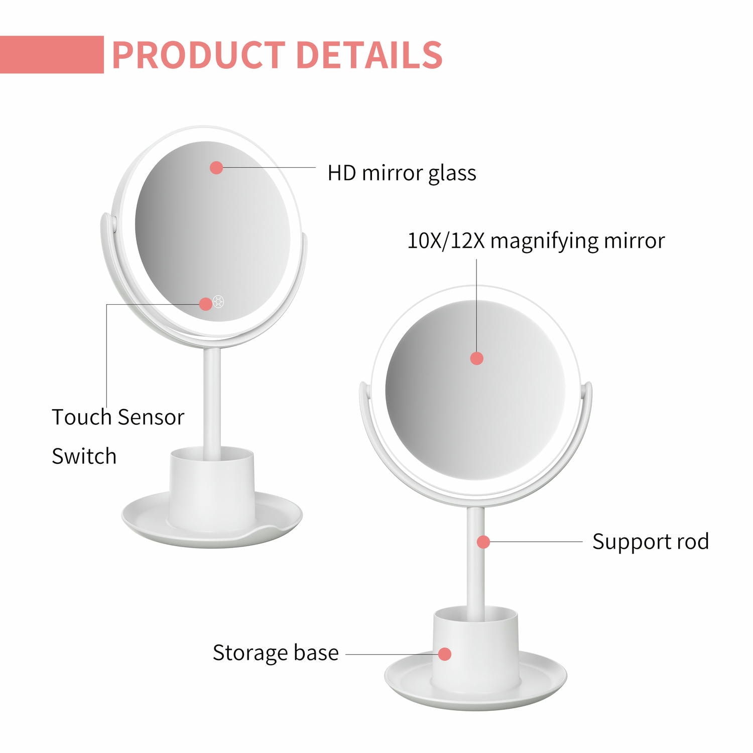 Makeup Mirror Storage