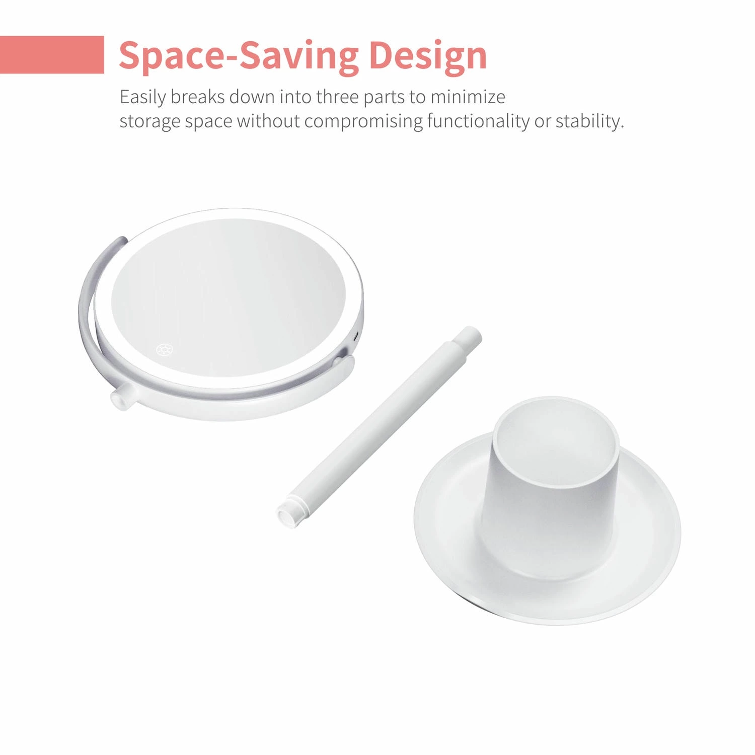 Opbergruimte voor make-upspiegels