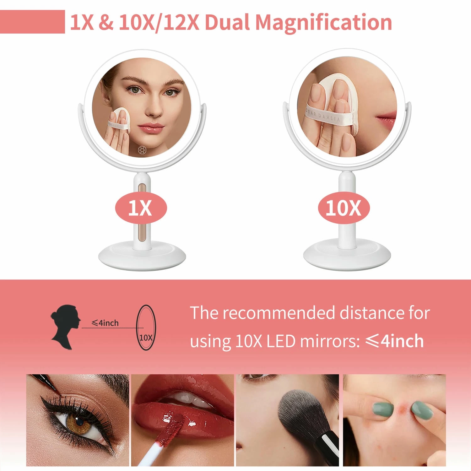 Ronde kaptafelspiegel met verlichting