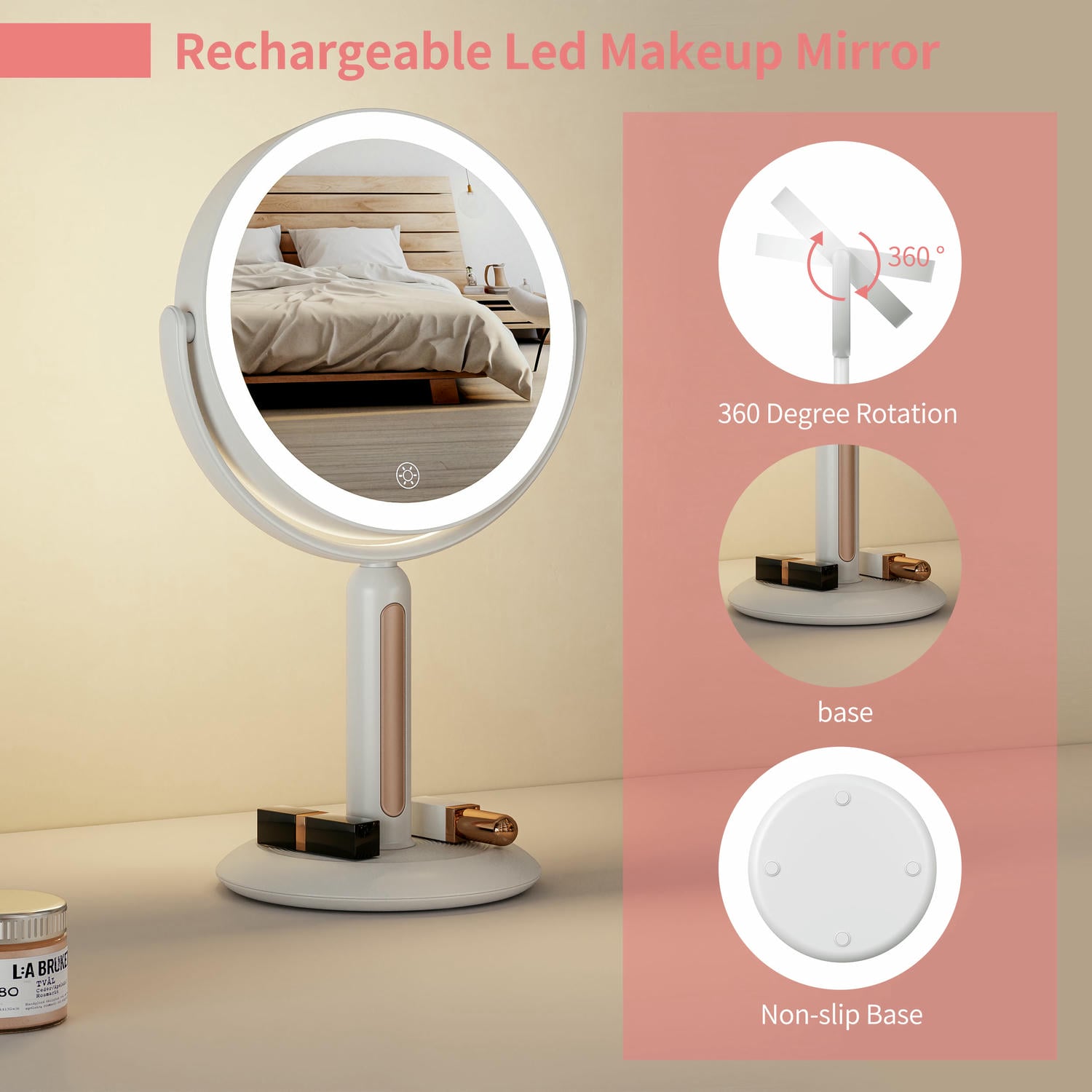 Round Led Vanity Mirror