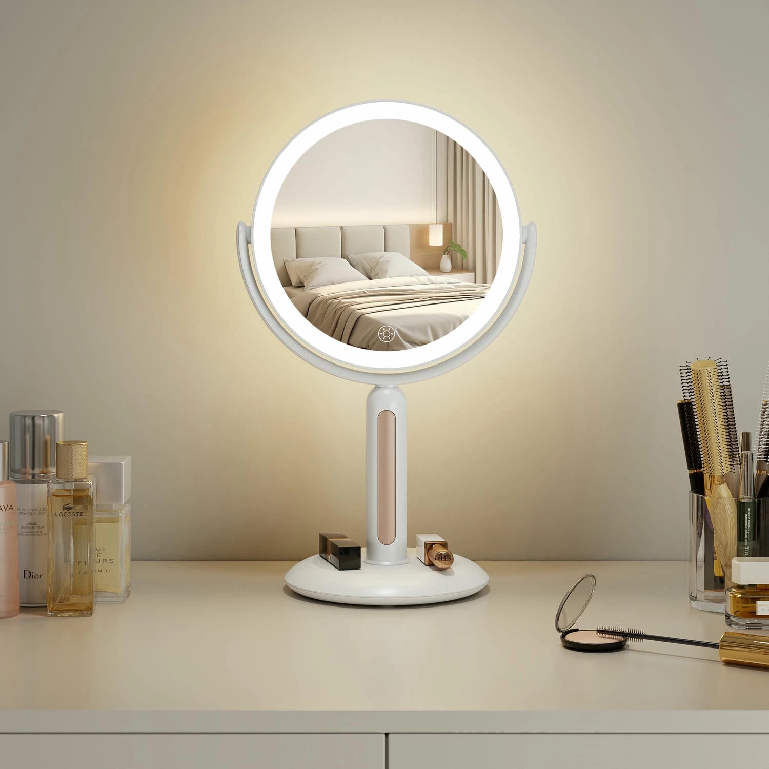 Ronde led-kaptafelspiegel