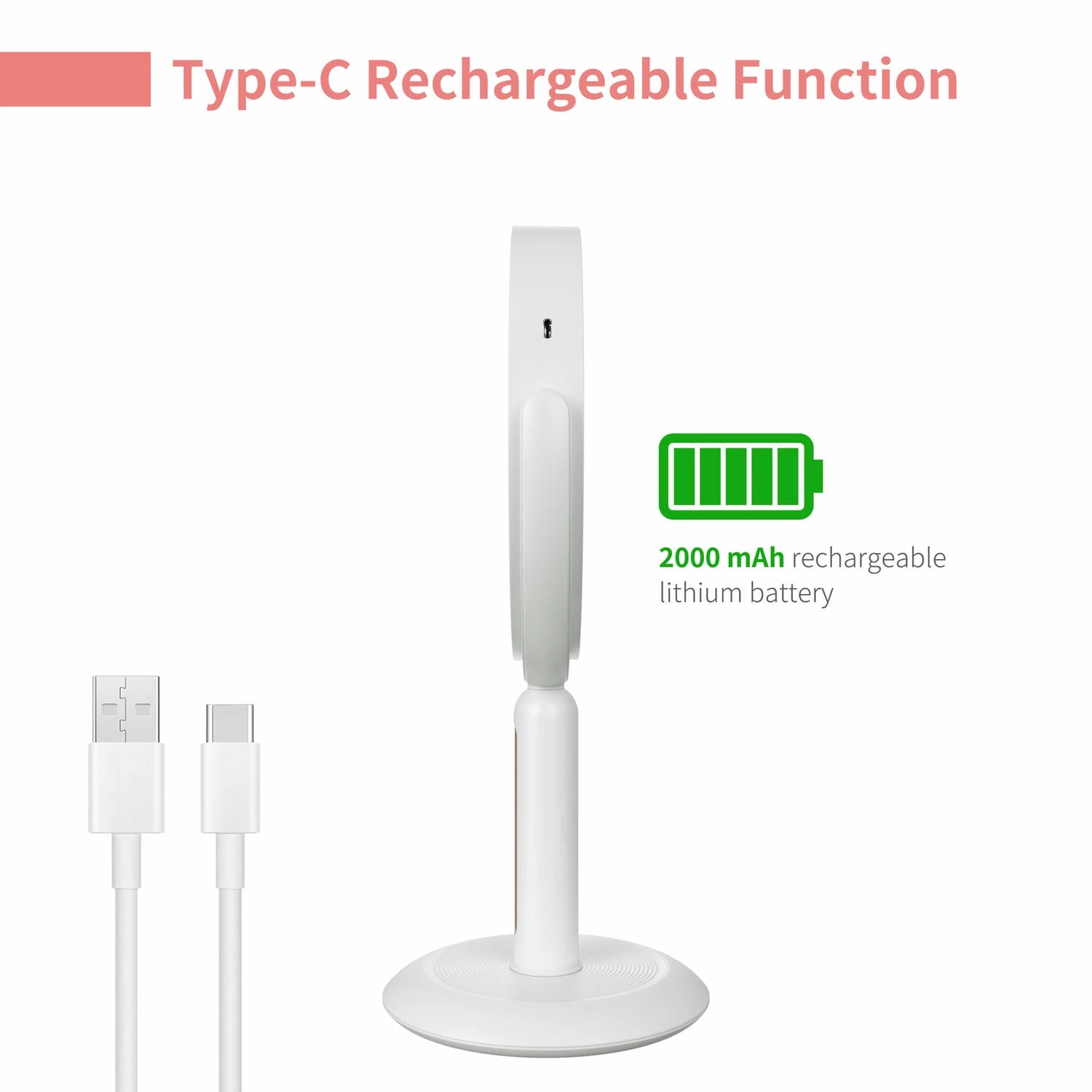 Oplaadbare kaptafelspiegel