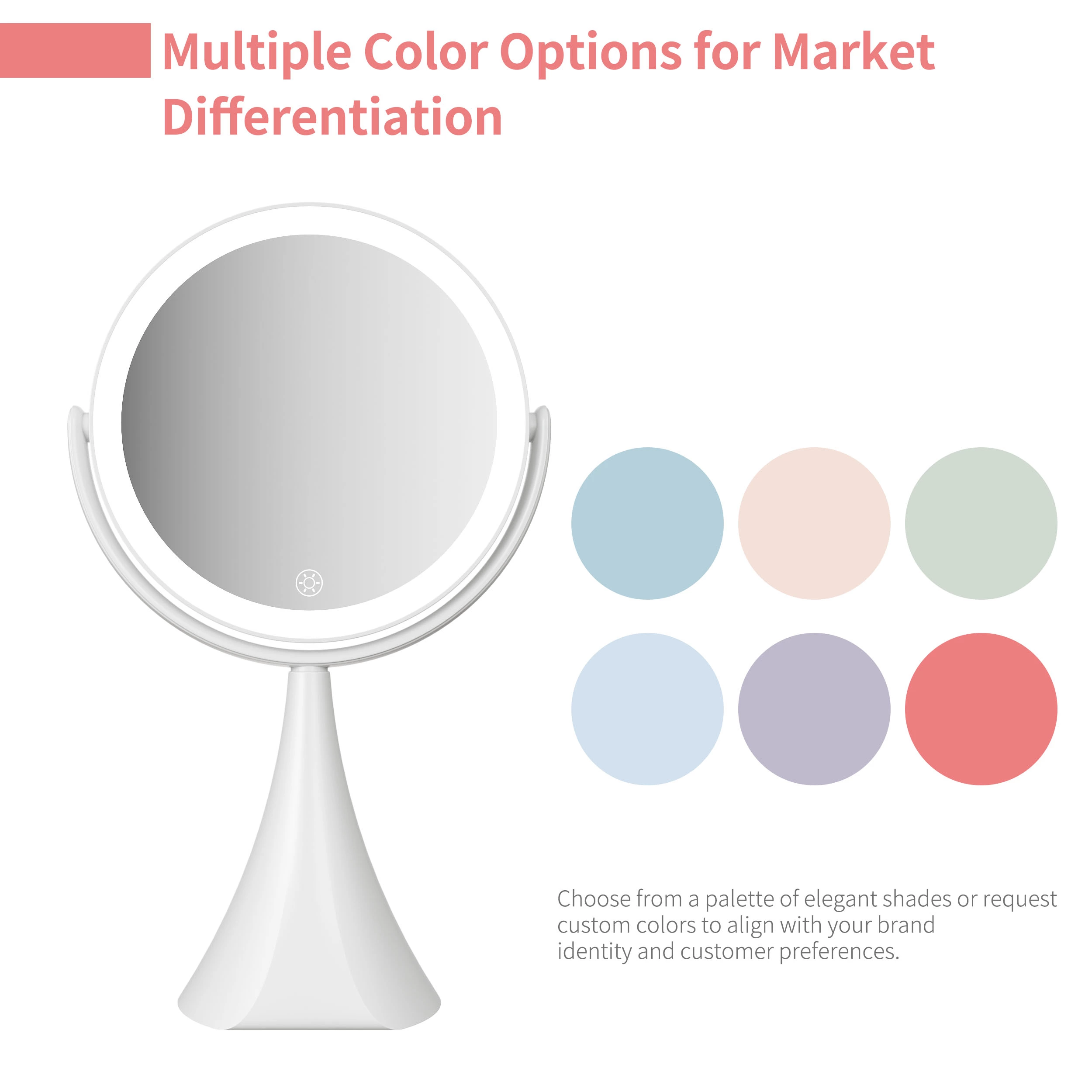 Ronde kaptafelspiegel met verlichting