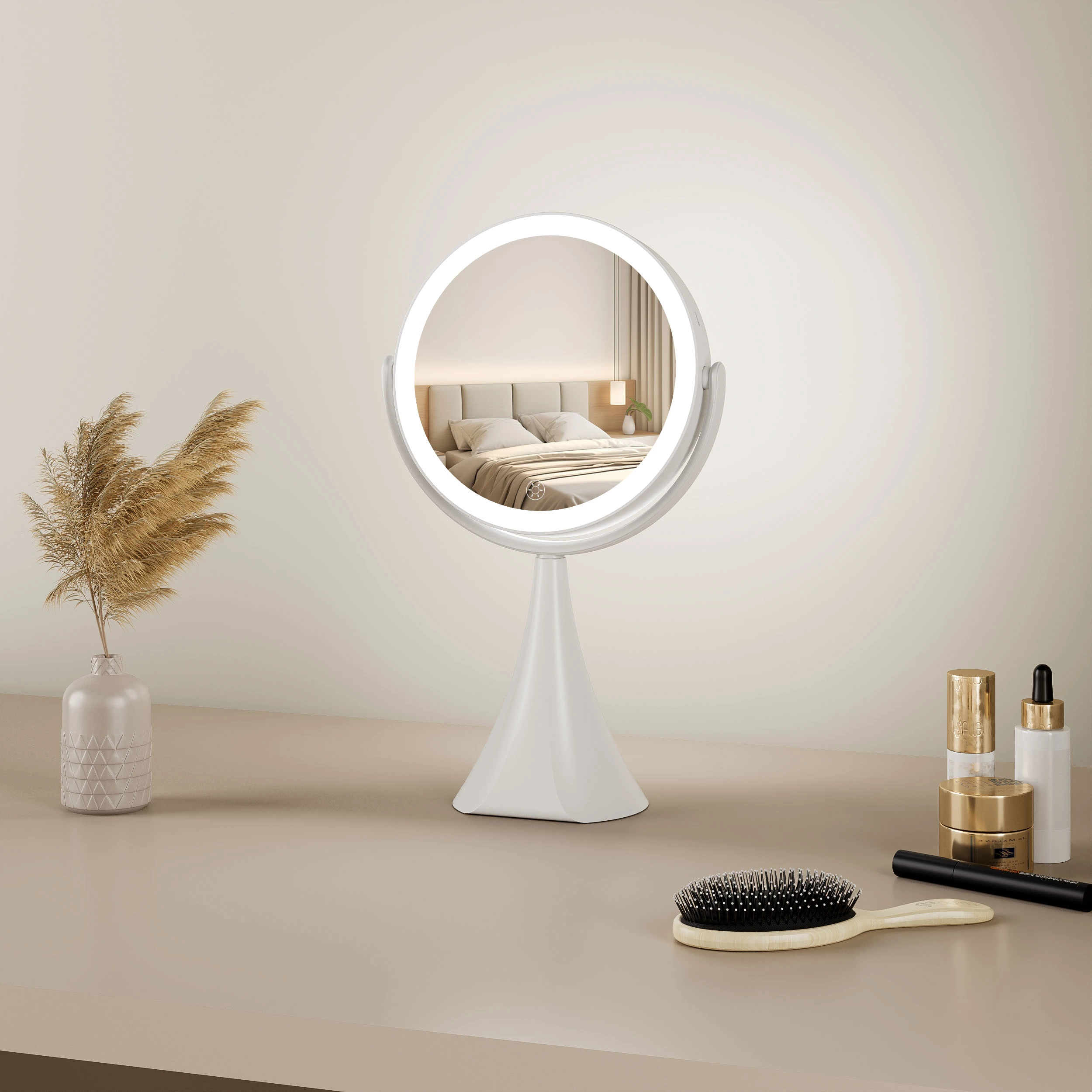 Tabletop Lighted Vanity Mirror