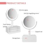 Led-kaptafelspiegel met opbergruimte