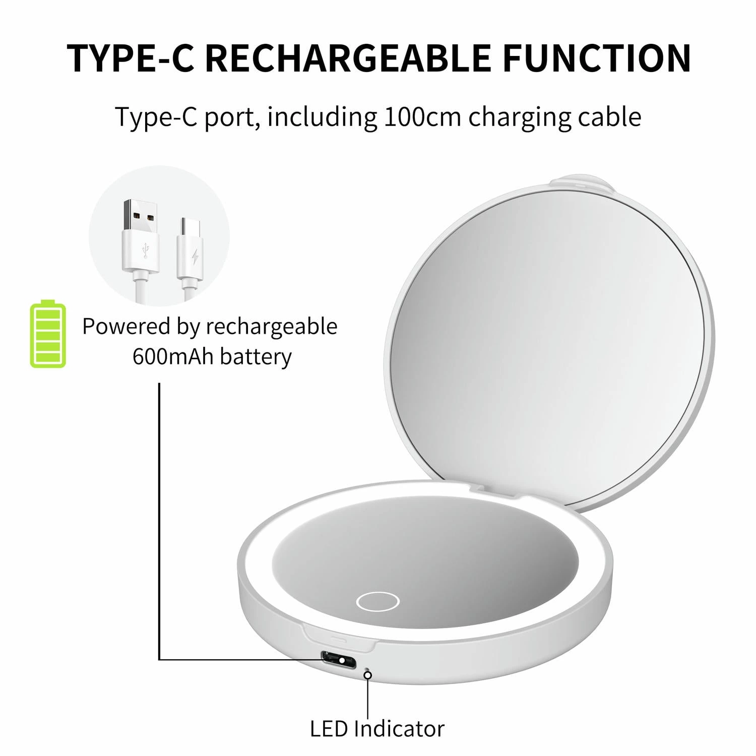 Compact Mirror With Light