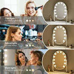 Miroir de coiffeuse ovale Hollywood