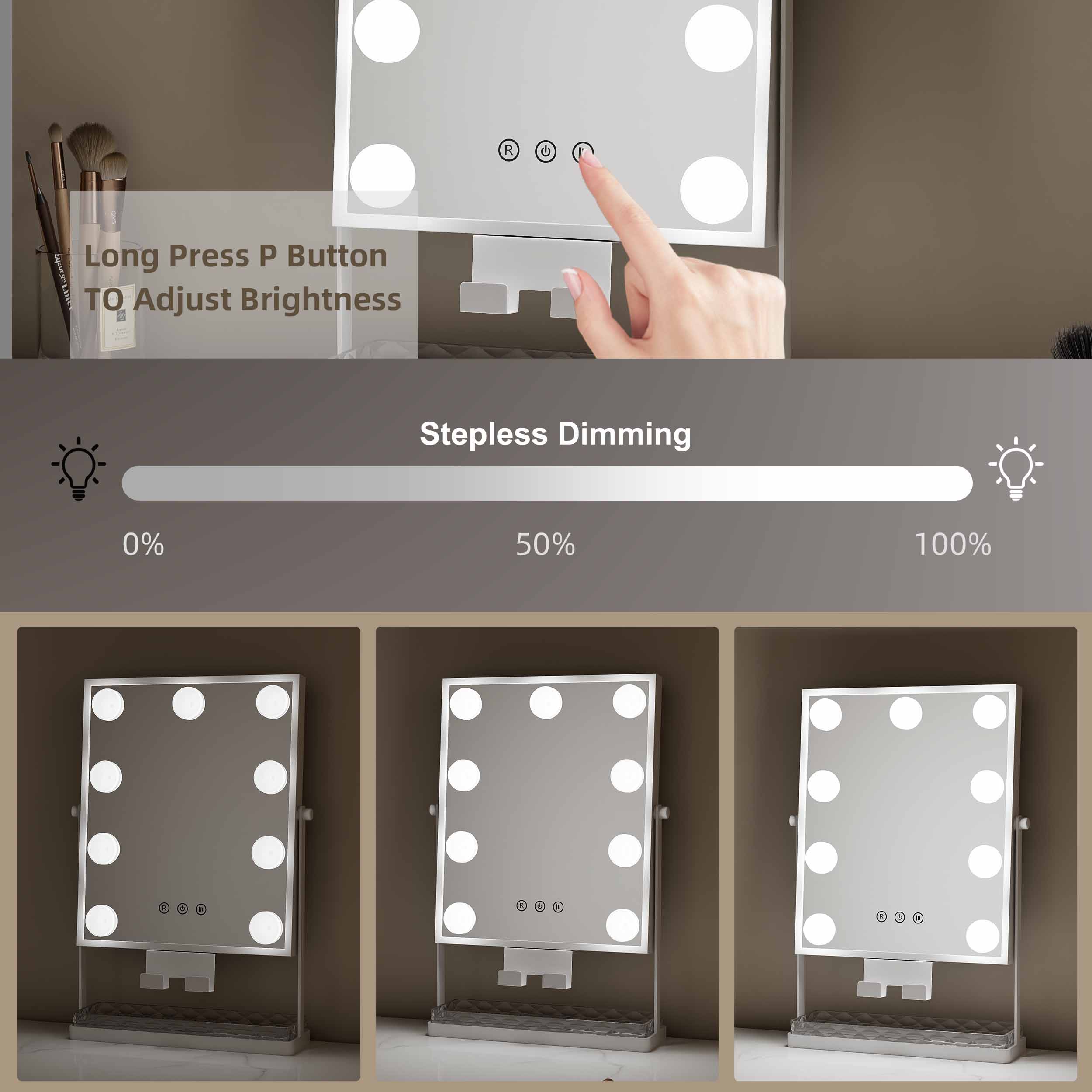 Hollywood Mirror With Storage