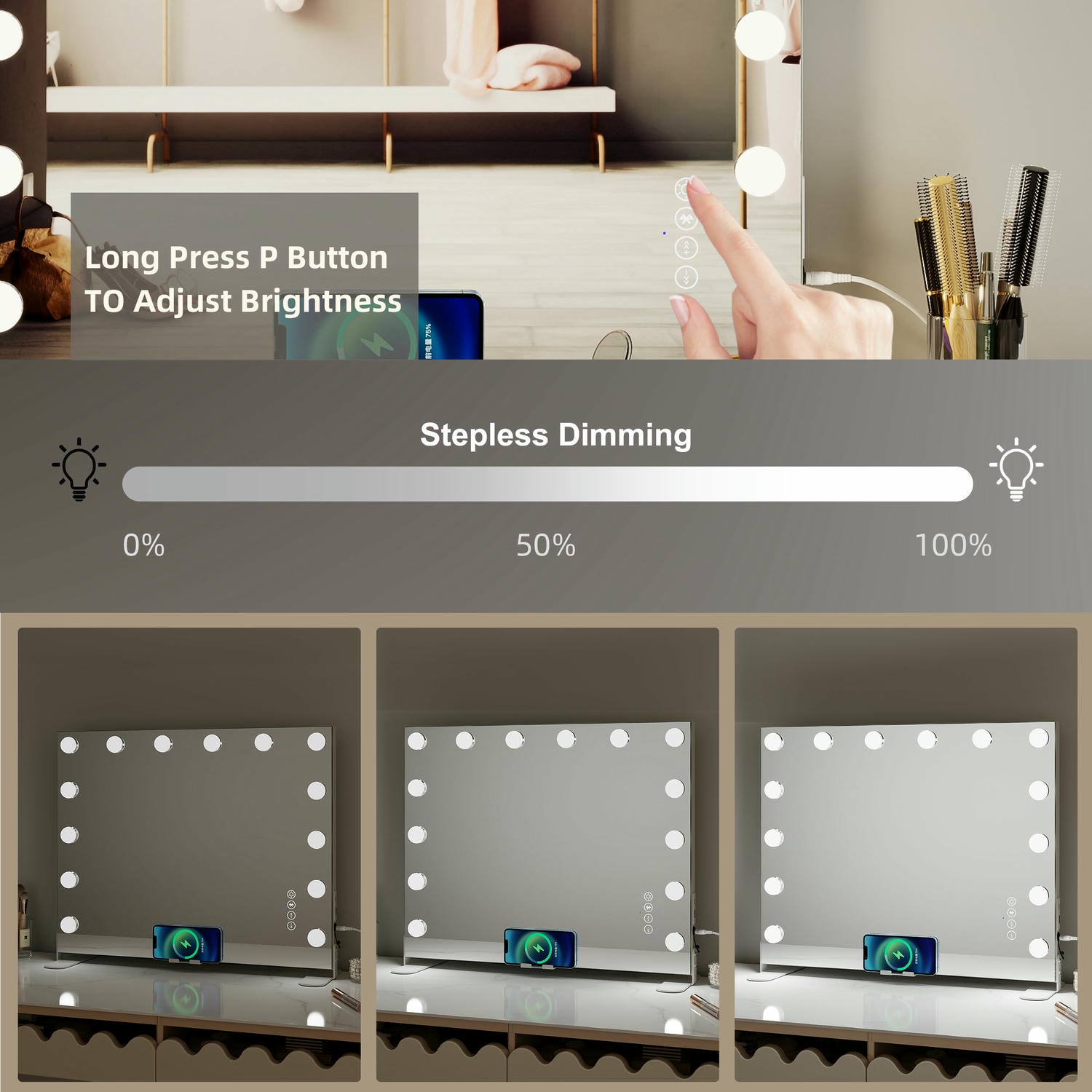 Hollywood Mirror With Bluetooth