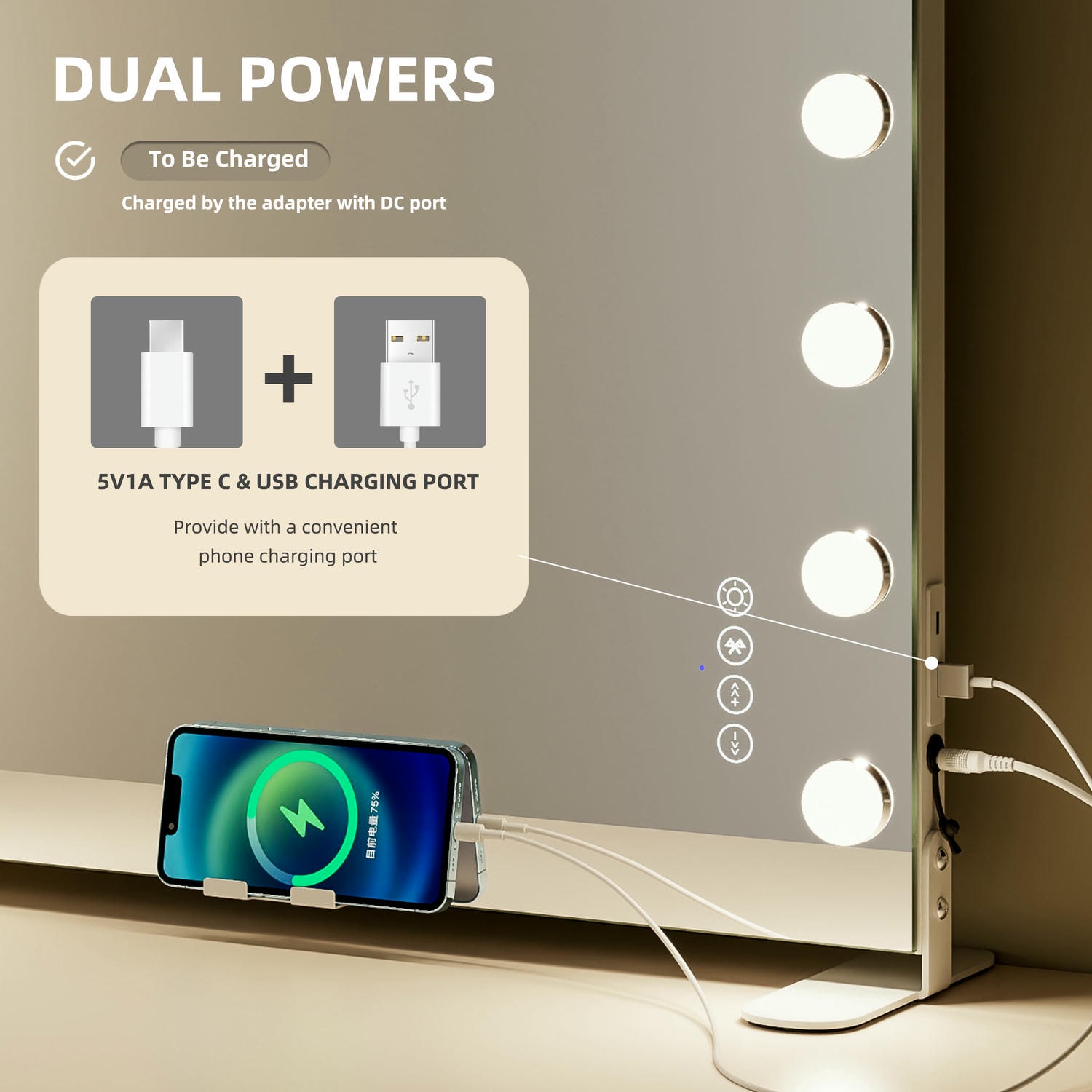 Hollywood Mirror With Bluetooth
