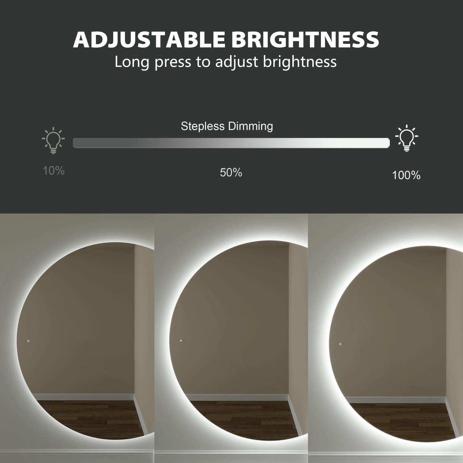 Onregelmatige badkamerspiegel