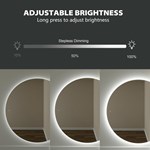 LED Half Moon Bathroom Mirror