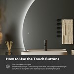 LED Half Moon Bathroom Mirror