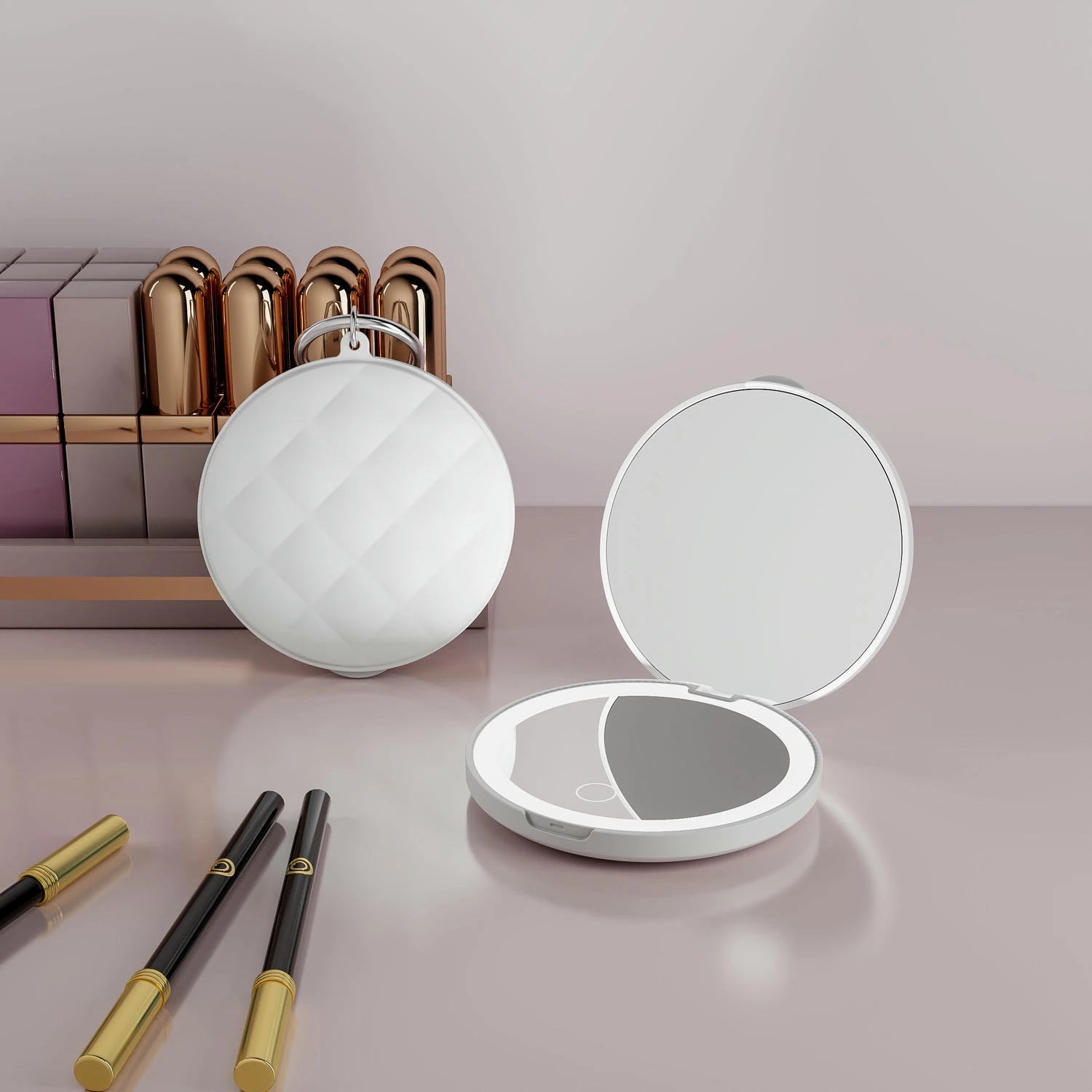 Miroir compact à LED