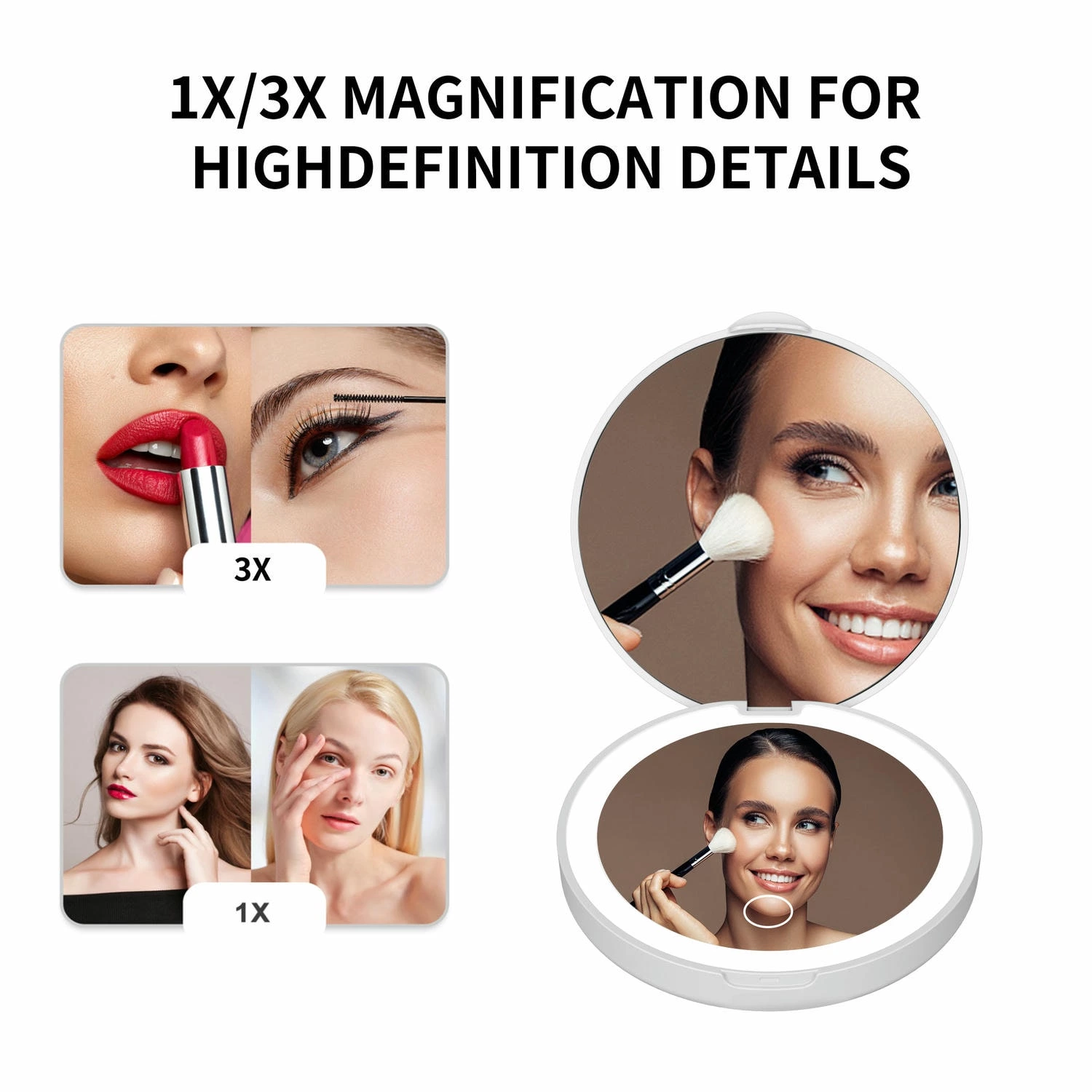 Zakspiegel met verlichting