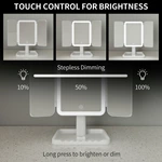 Miroir de coiffeuse à trois volets avec LED