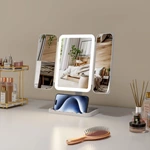 Miroir de coiffeuse à trois volets avec LED