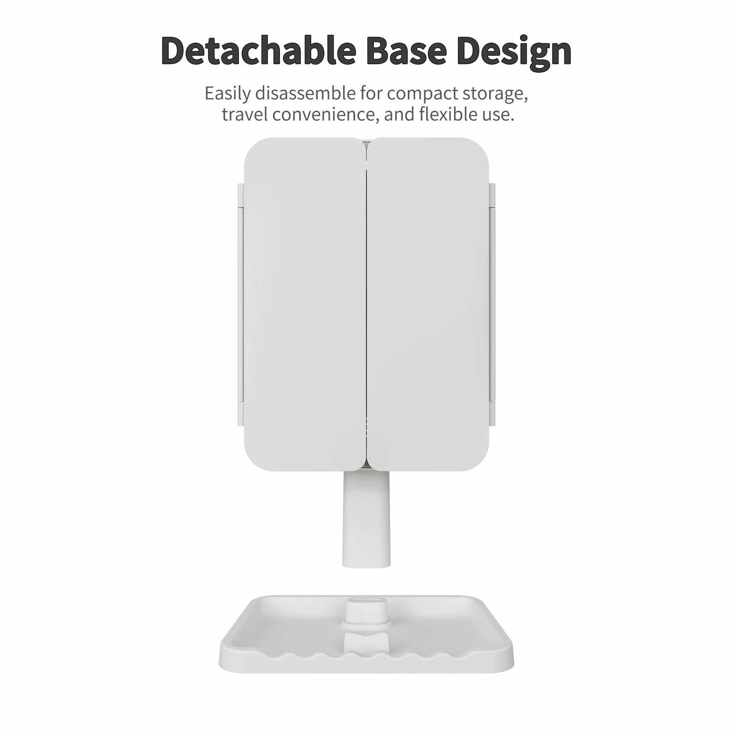 Drievoudig verlichte kaptafelspiegel