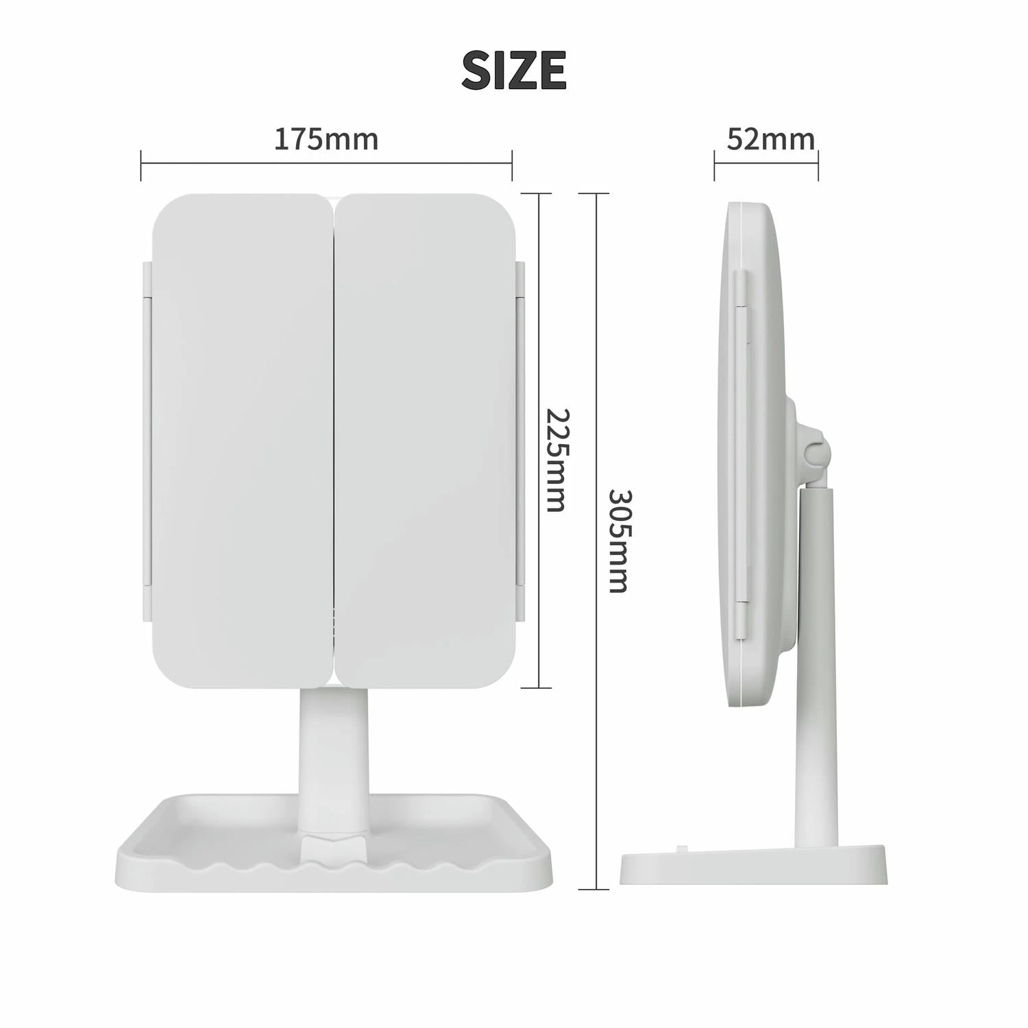 3-weg drievoudige spiegel