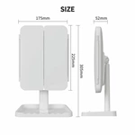 Led drievoudige kaptafelspiegel