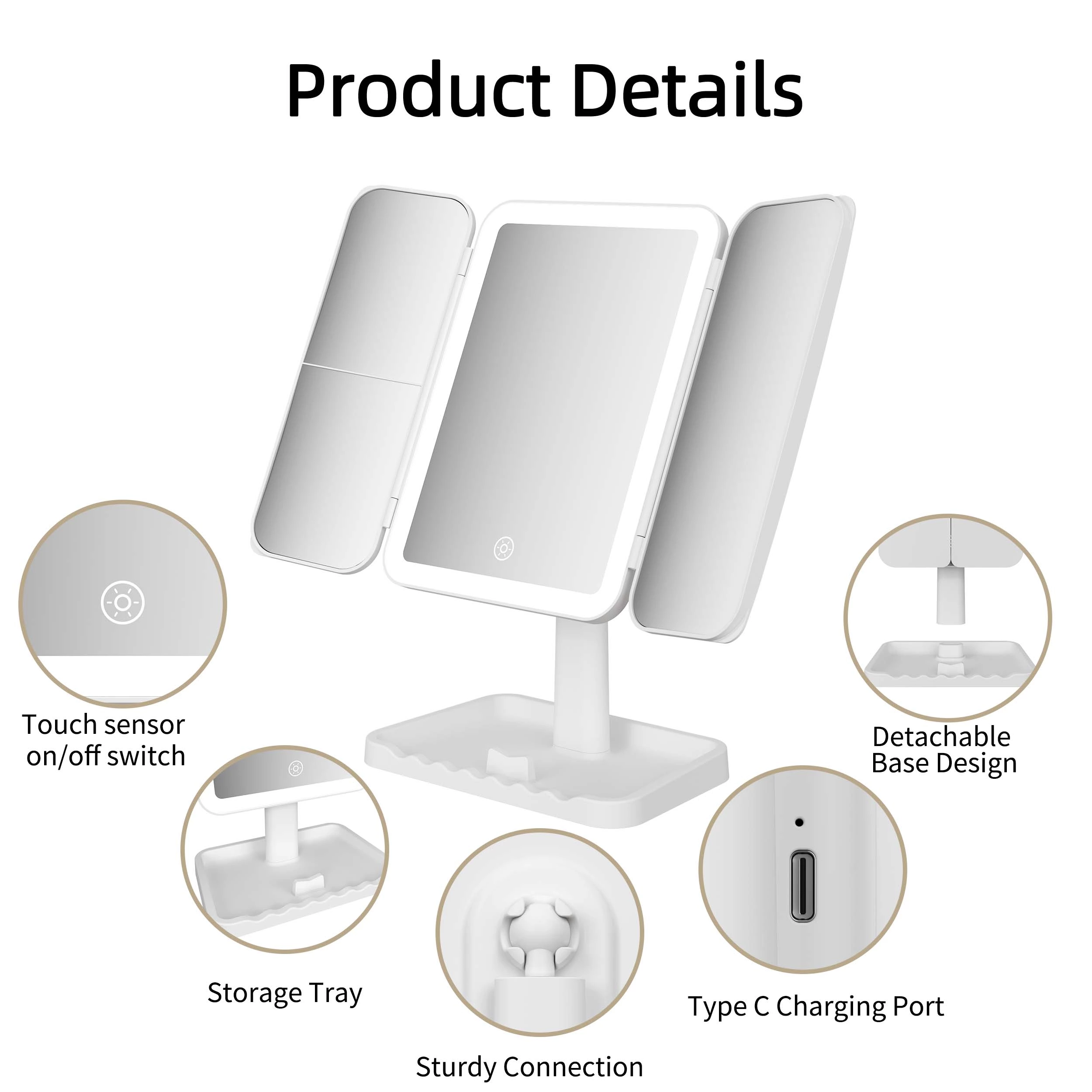 3-weg kaptafelspiegel