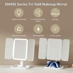 Led Trifold Vanity Mirror