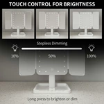 Miroir de coiffeuse à trois volets LED