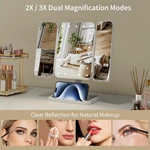 Led drievoudige kaptafelspiegel