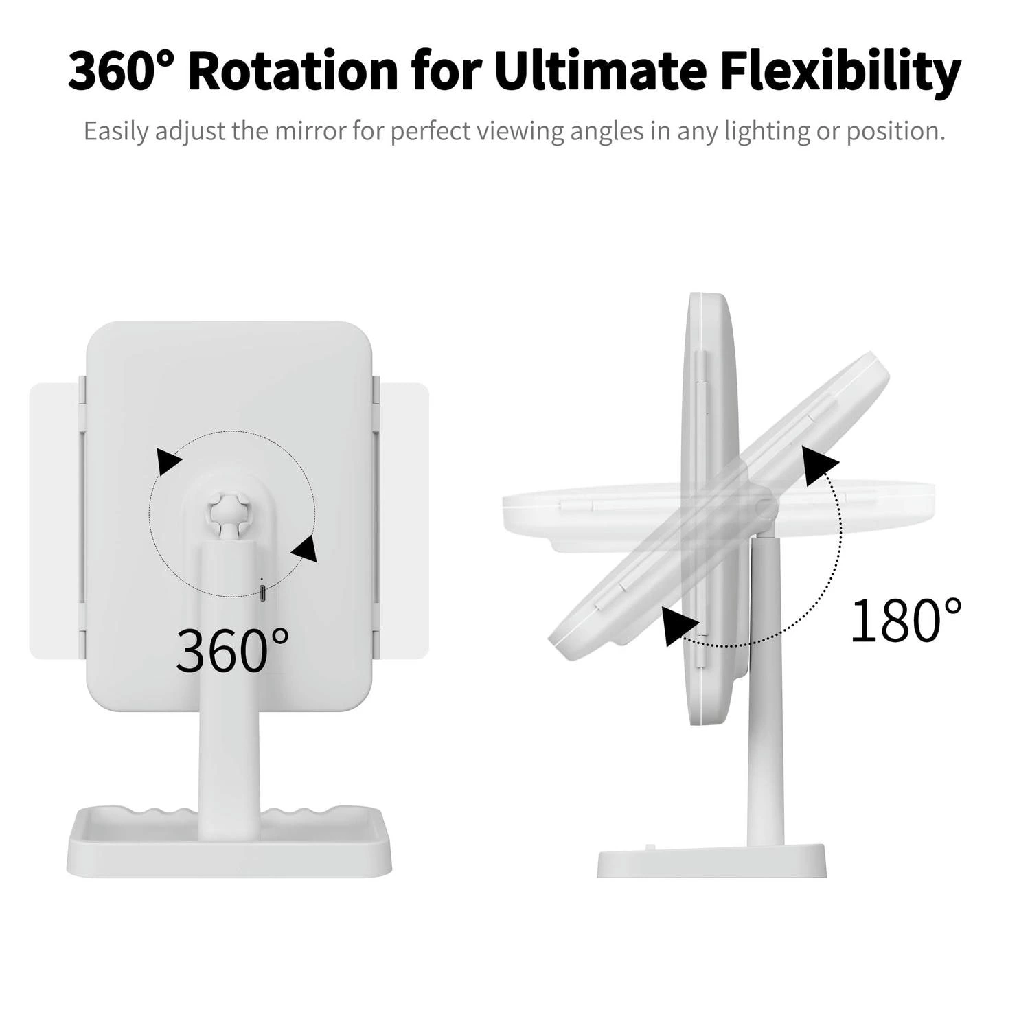 Drievoudige make-upspiegel