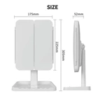 Led drievoudige kaptafelspiegel