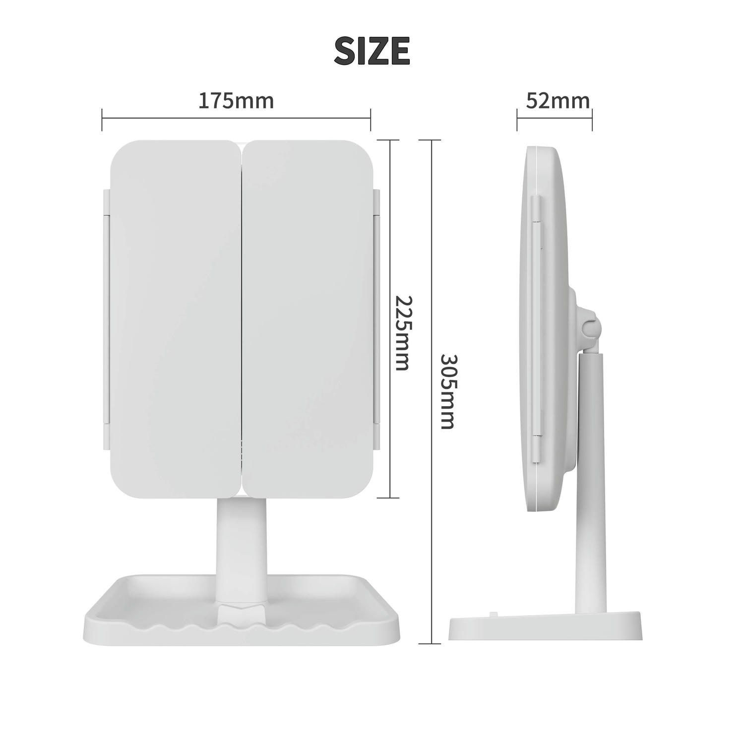 Led Trifold Vanity Mirror