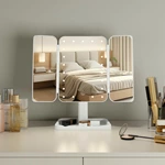 Miroir de coiffeuse à trois volets LED